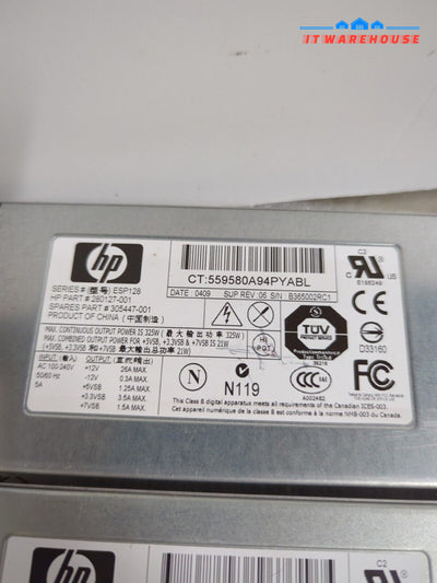 (3x) HP PROLIANT DL360 G3 DL380 G4 325W SERVER PSU POWER SUPPLY UNIT 280127-001