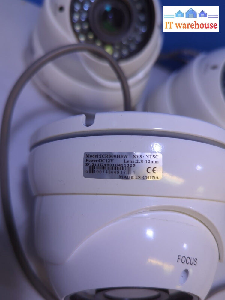 3x ICRealtime ICR-300H3W NTSC LEN 2.8-12mm Indoor/Outdoor  IR Dome