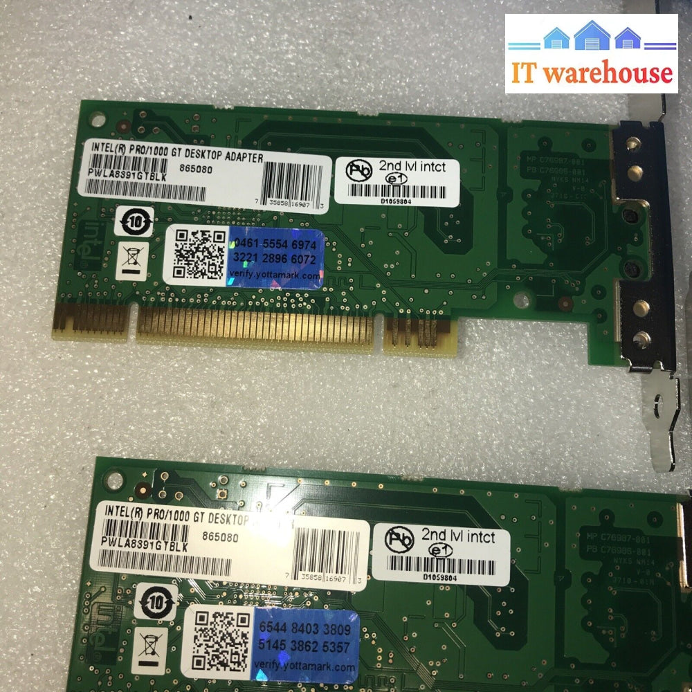 3X Intel Pro/1000 Gt Pci Server Adapter Card D33025