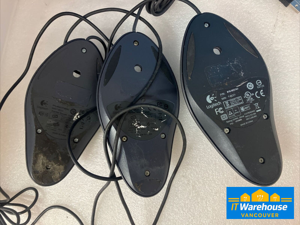 3x Logitech T-BC21 810-000767 / 804377 Wired USB Mouse *Tested (No TrackBall) ~