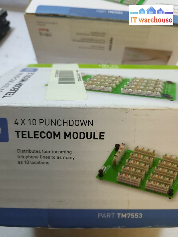 - 3X New P&S Legrand Tm7553 4X10 Punchdown Telecom Module W/Bracket
