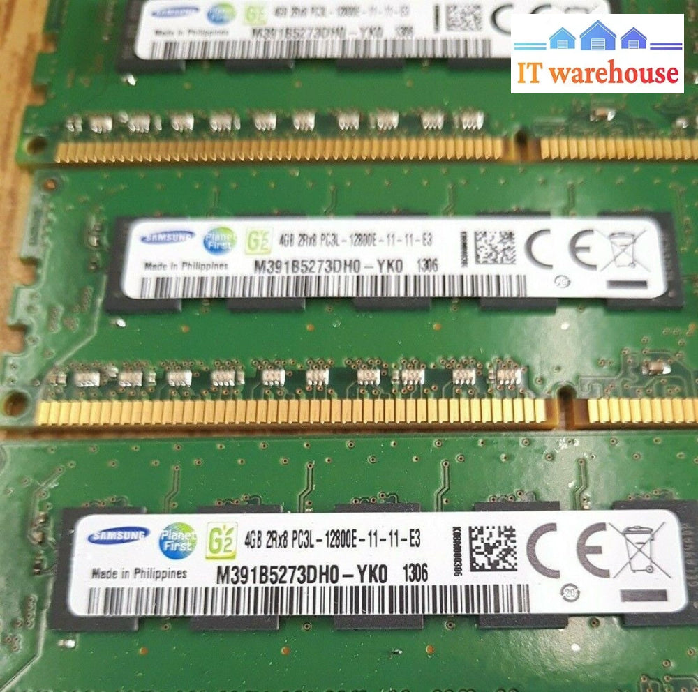 - 3x Samsung  M391B5273DH0-YK0 4GB  PC3L-12800E DDR3-1600MHz ECC Server Memory