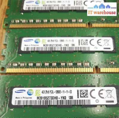 - 3x Samsung  M391B5273DH0-YK0 4GB  PC3L-12800E DDR3-1600MHz ECC Server Memory