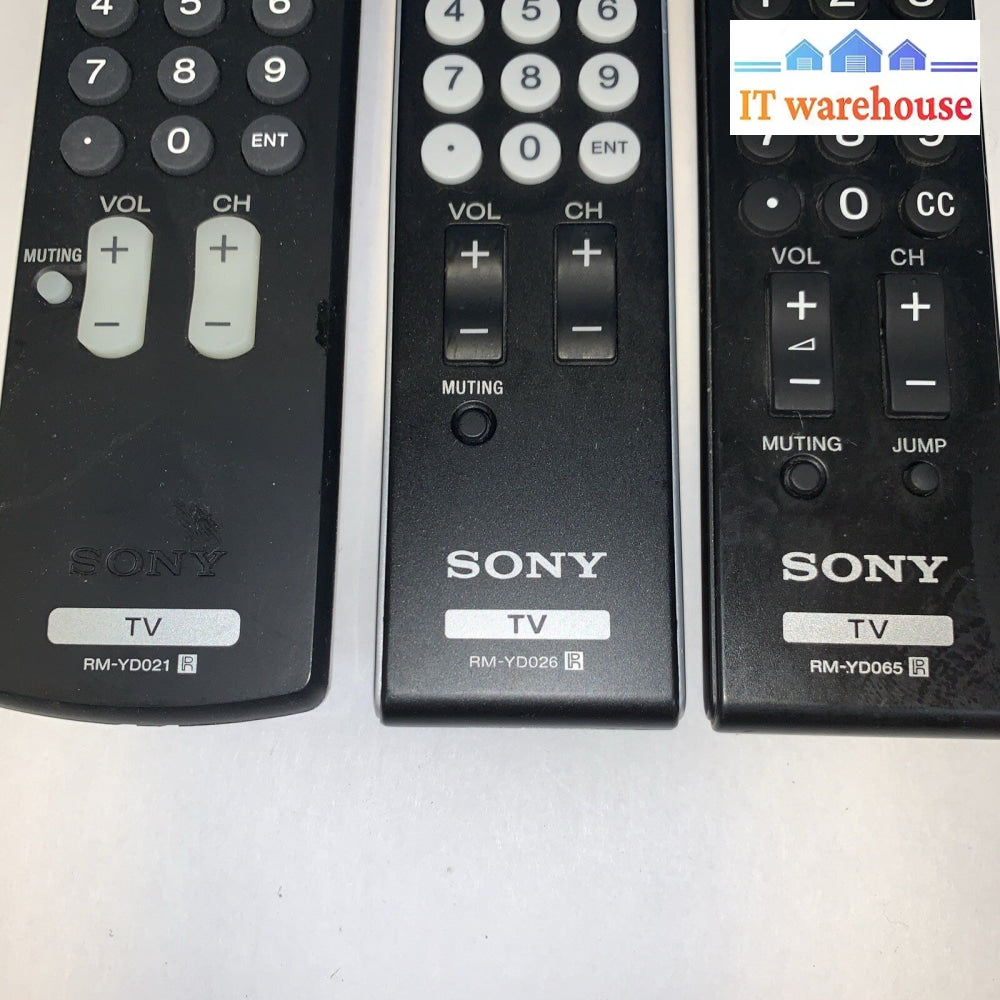 3x  Sony TV remote control