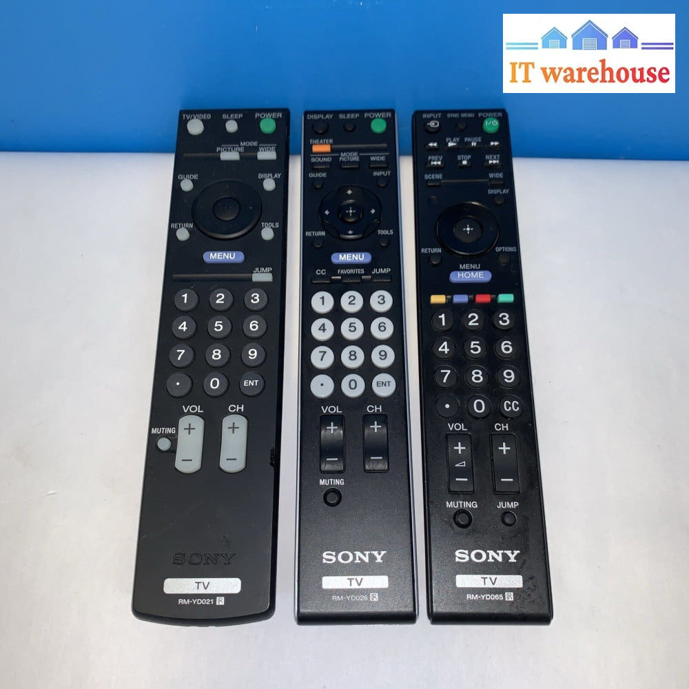 3x  Sony TV remote control
