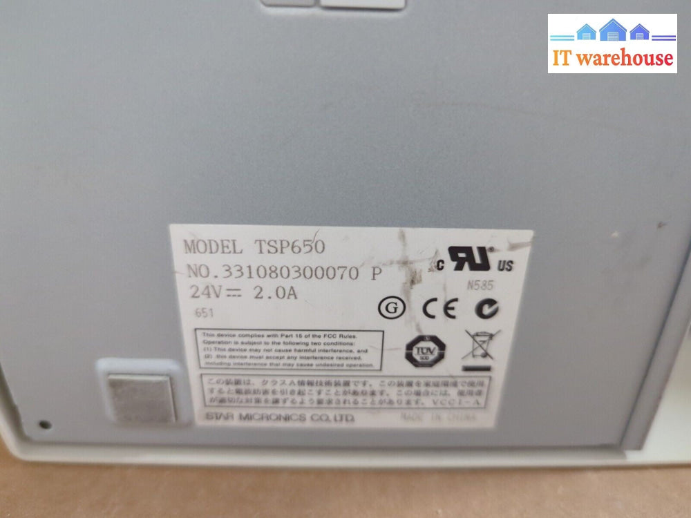 3x STAR TSP650 203dpi USB POS THERMAL RECEIPT PRINTER TESTED (NO AC) -