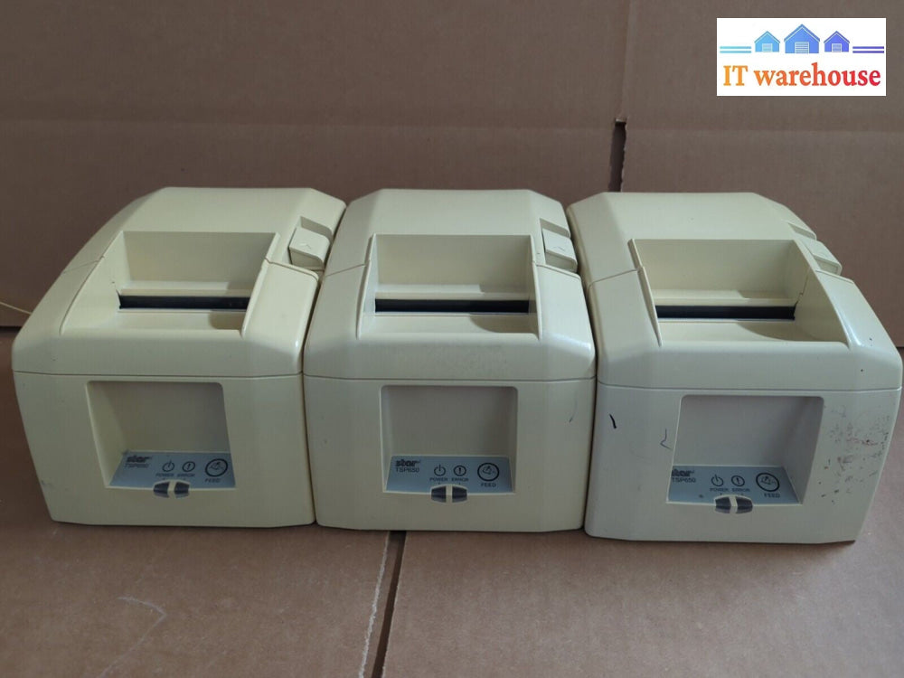 3x STAR TSP650 203dpi USB POS THERMAL RECEIPT PRINTER TESTED (NO AC) -