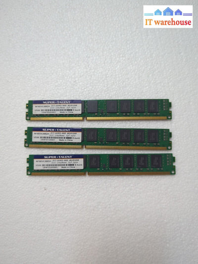 3x Super Talent W160VEB8GH 8GB DDR3 1600 VLP ECC SERVER RAM -