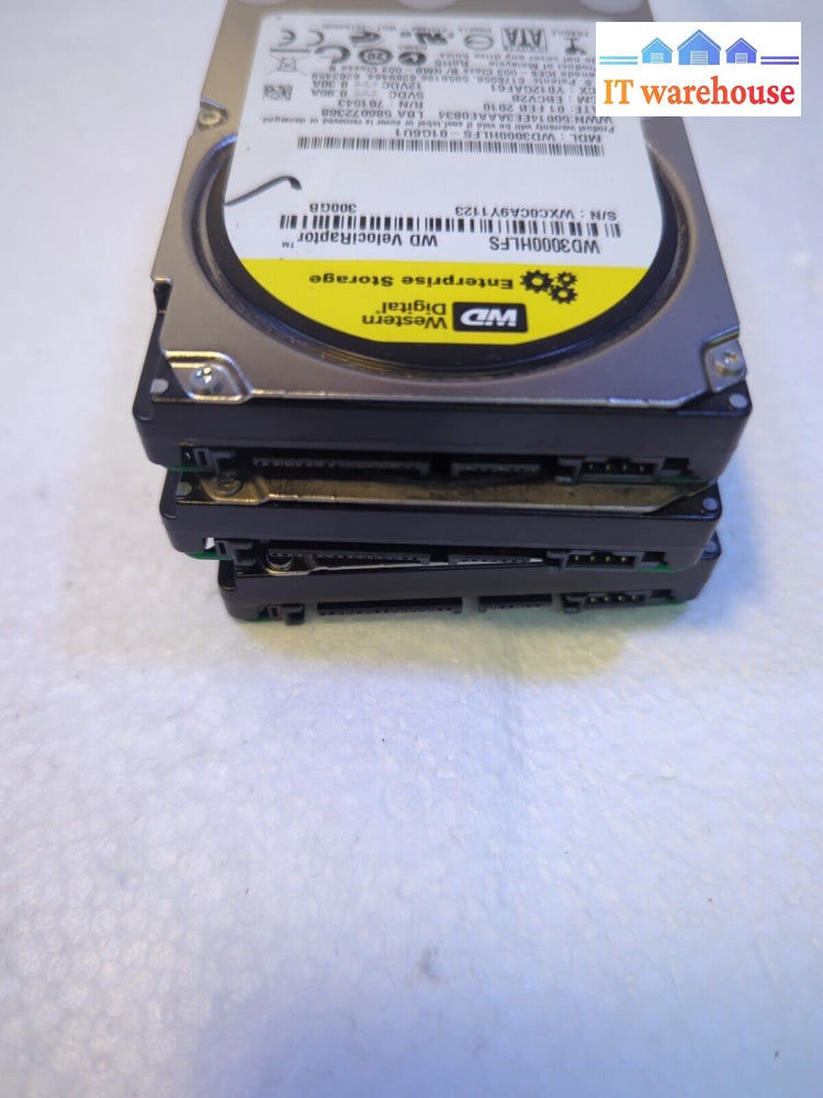 - 3x WESTERN DIGITAL VELOCIRAPTOR 300GB 10K 2.5" SATA HDD - WD3000HLFS Tested 