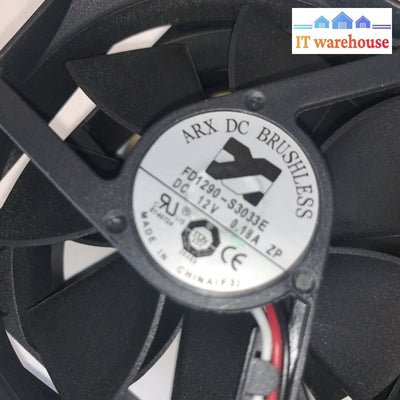 (4) ARX 12VDC BRUSHLESS 3-PIN Cooling Case Fan FD1290-S3033E (9*9*2.5 cm)
