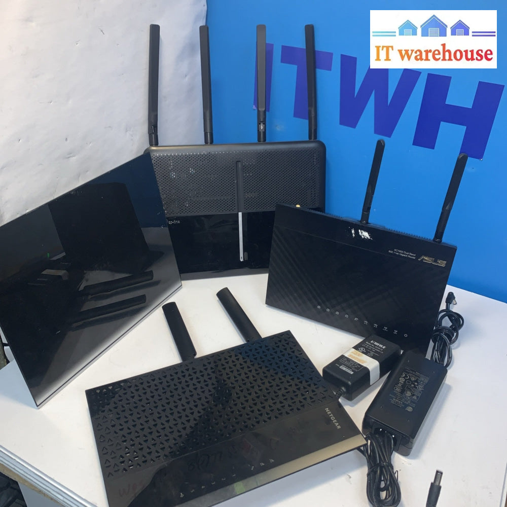 4 routers and 4 compatible ac adapters
