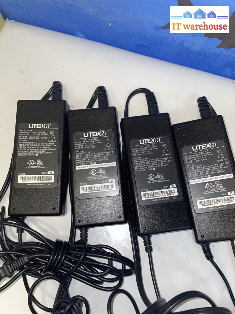 4 x Genuine Lite On AC Adapter PB-1320-01C-ROHS Part No: 524475-025 12V 2.67A