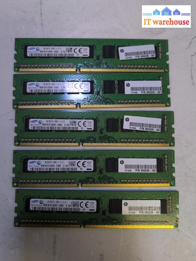 40GB (5x8GB) Samsung PC3L-12800E DDR3-1600MHz 2Rx8 ECC M391B1G73QH0 Server RAM -