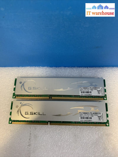 4Gb=2X 2Gb G.skill F3-10666Cl7D Pc3-10600U Ddr3-1333Mhz Non-Ecc Unbuffered Ram