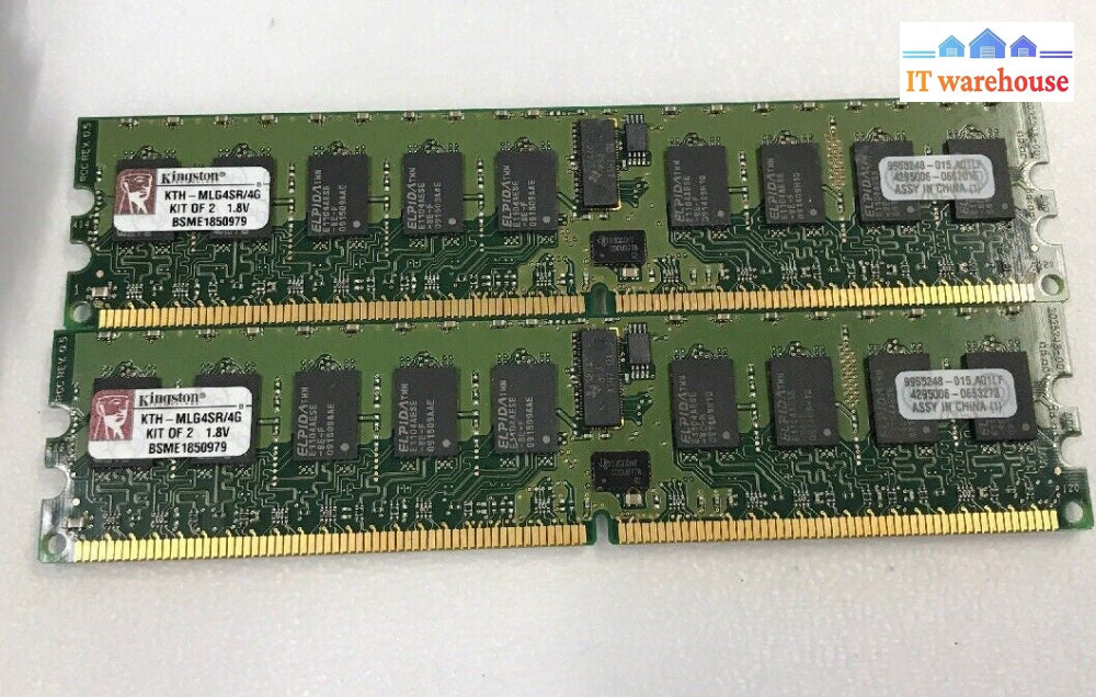 4GB 2X2GB Kingston KTH-MLG4SR/4G PC2-3200 DDR2-400MHZ Memory Kit @@@
