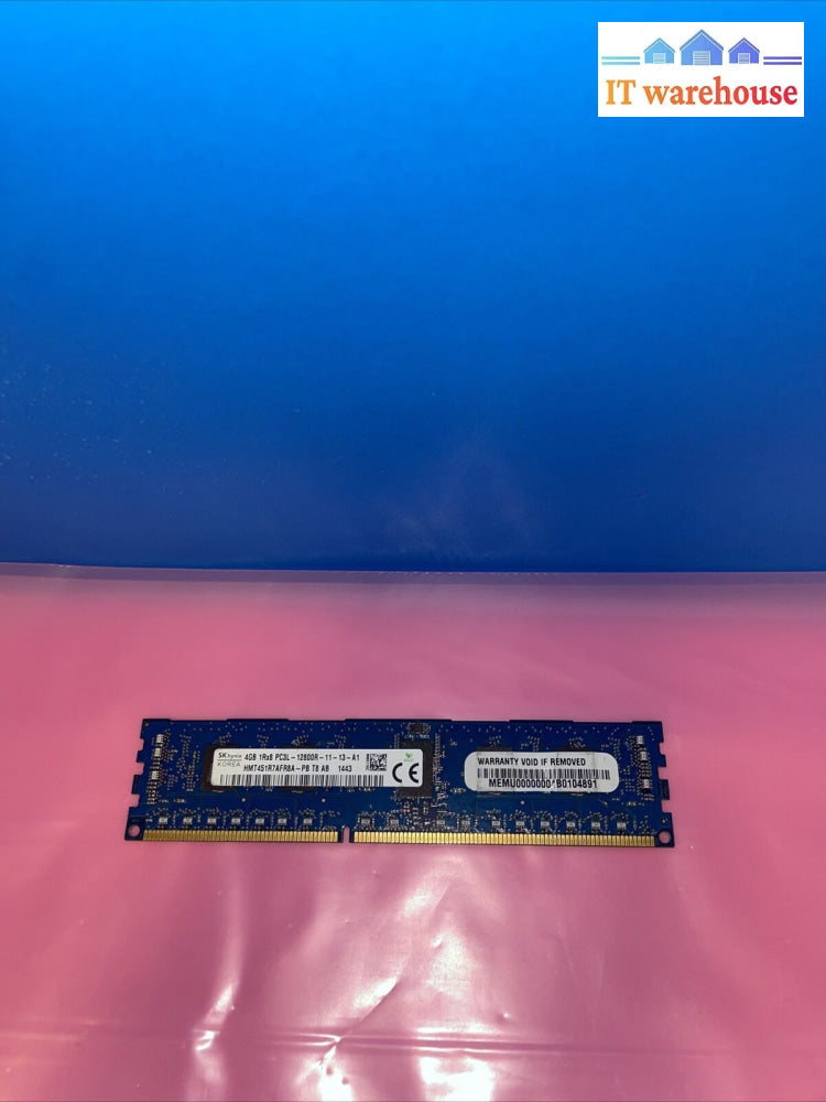 4Gb Pc3L-12800R Ddr3-1600Mhz 1Rx8 Reg Ecc Hynix Hmt451R7Afr8A-Pb