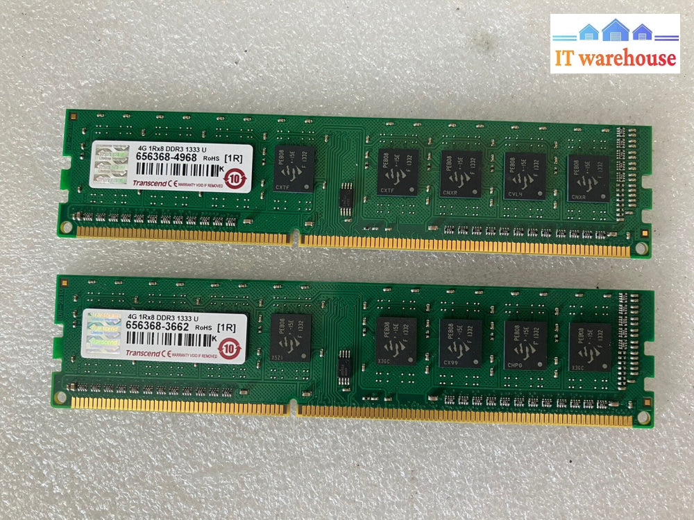 ~ (4GB x 2) Transcend DDR3 1333U Desktop Memory SDRAM