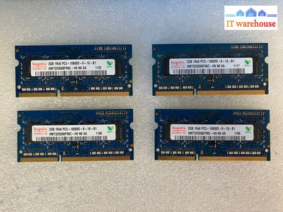 ~ (4x 2GB) Hynix SO-DIMM 1333 MHz PC3-10600 DDR3 Laptop Memory HMT325S6BFR8C-H9