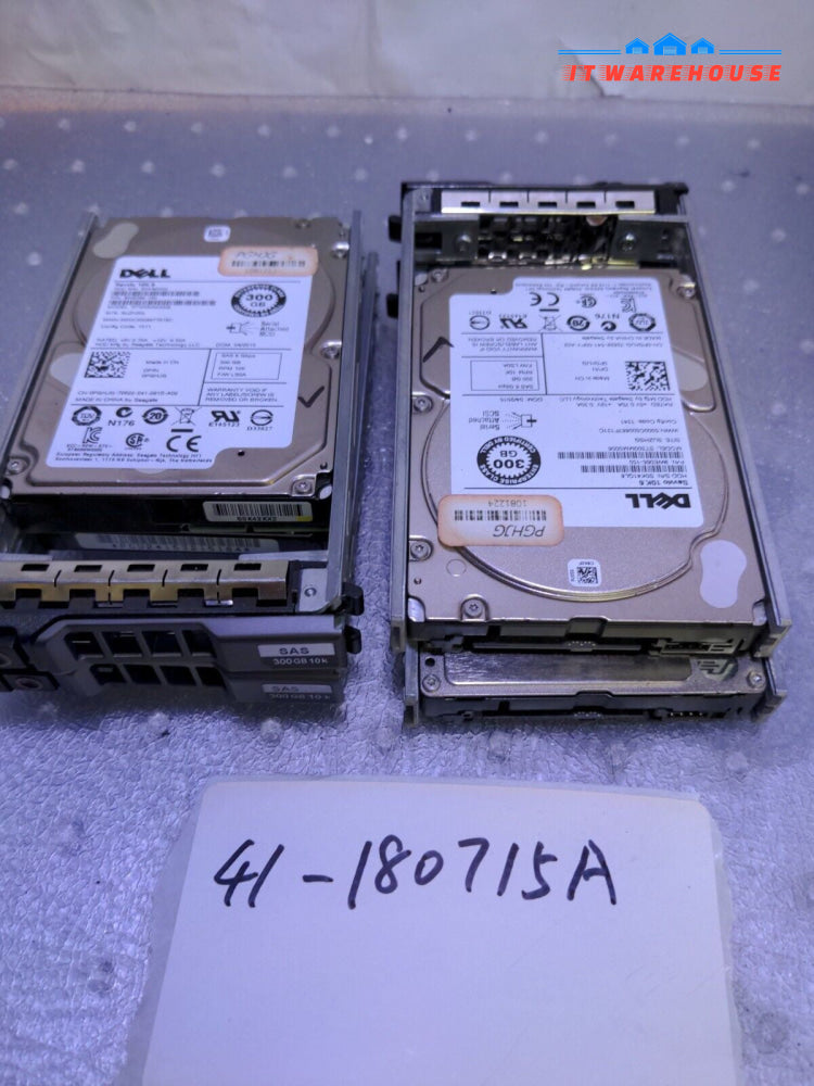 - 4x Dell 300GB SAS 10K 2.5" HDD With Caddy Tested  PGHJG /U706K /C975M