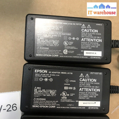 (4x) Epson Printer/Scan A171B PN: 2071037-00  DC ADAPTER CHARGER