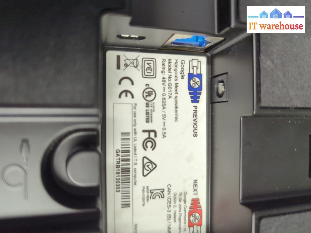 4x GOOGLE  G017A Hangouts MEET Speaker/Mic Conference USB Speaker Tested -