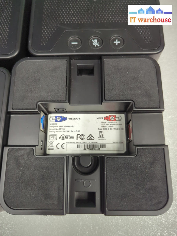 4x GOOGLE  G017A Hangouts MEET Speaker/Mic Conference USB Speaker Tested -