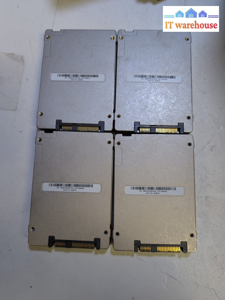 4x HGST 2.5" HUSMH8020BSS204 200GB SAS SSD 12Gbps Server Hard Drive (not SATA) -