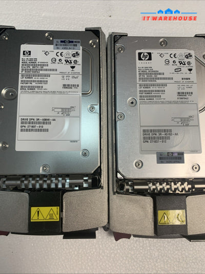 4x HP 36.4 GB 15K RPM wide ultra320 SCSI server hard drive +caddy