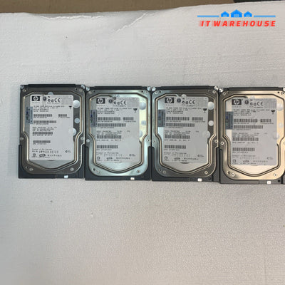 4x HP 72.8 GB 15K RPM wide ultra320 SCSI server hard drive +caddy