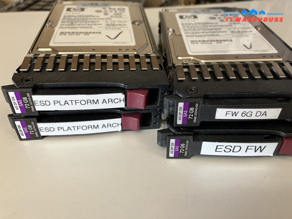~ 4x HP 72GB 15K SAS EH0072FAWJA ST973452SS Hard Disk Drive With Tray 512743