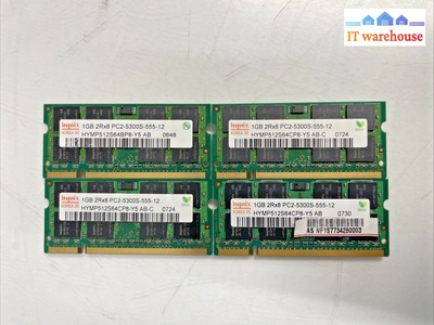 4X hynix 1G 2rx8 pc2-5300u-555-12  +