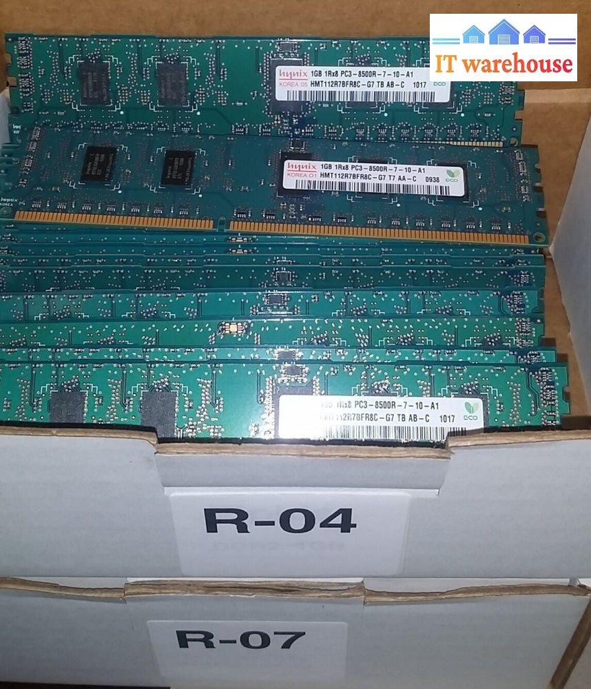 4x Hynix HMT112R7BFR8C-G7-TB-AB-C 1GB PC3-8500R 1066MHZ ECC (Server) Ram  ###