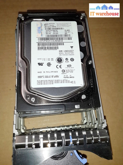 + 4x  IBM 3.5"  73.4GB 15K SAS HARD DRIVE W/TRAY   39R7348 43W7481 43W7487 @@@