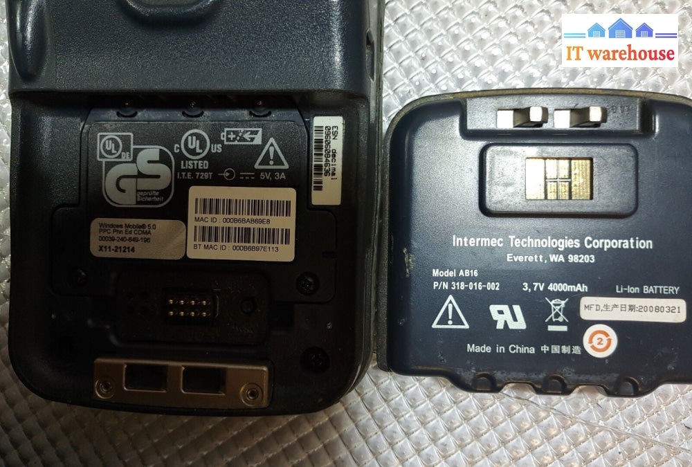 - 4x Intermec CN3 Wireless Mobile Handheld Barcode Scanner With Battery