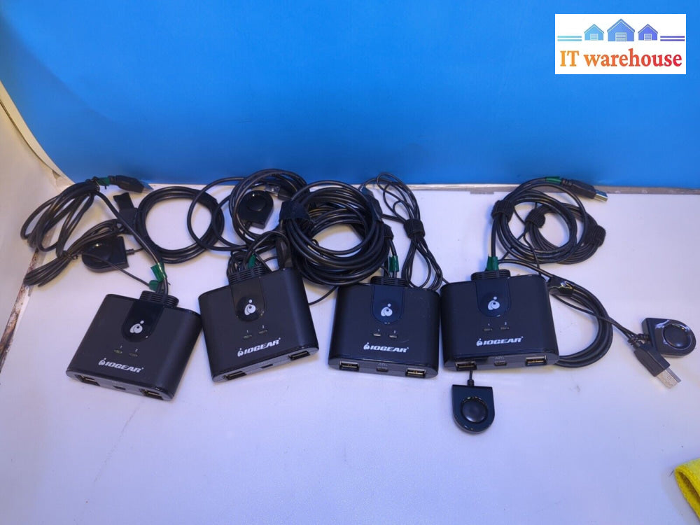 4x IOGEAR USB 2.0 4x2 Peripheral Switching Hub - 4 PC Share To 4 USB Devices -
