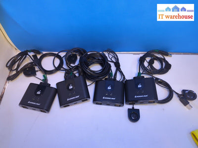 4x IOGEAR USB 2.0 4x2 Peripheral Switching Hub - 4 PC Share To 4 USB Devices -