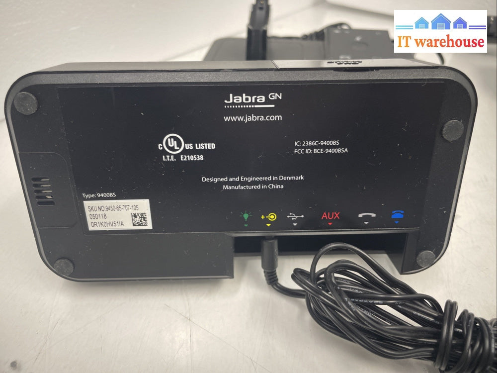 4x JABRA  9400BS Wireless Headset Charging Base and adapter  +