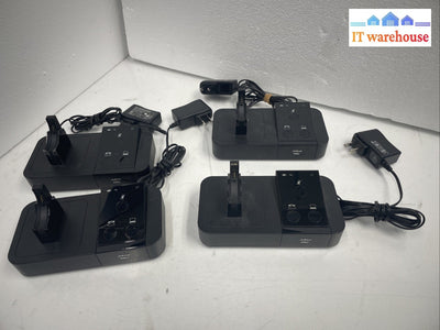 4x JABRA  9400BS Wireless Headset Charging Base and adapter  +