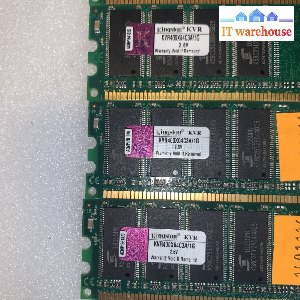 (4x)  Kingston KVR400X64C3A/1G 1Gb PC3200 400Mhz DDR1 Desktop Memory RAM