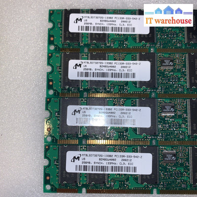 4x  Micron MT9LSDT3272G-133B2 256MB PC133 ECC Registered SDRAM 168-Pin DIMM RAM