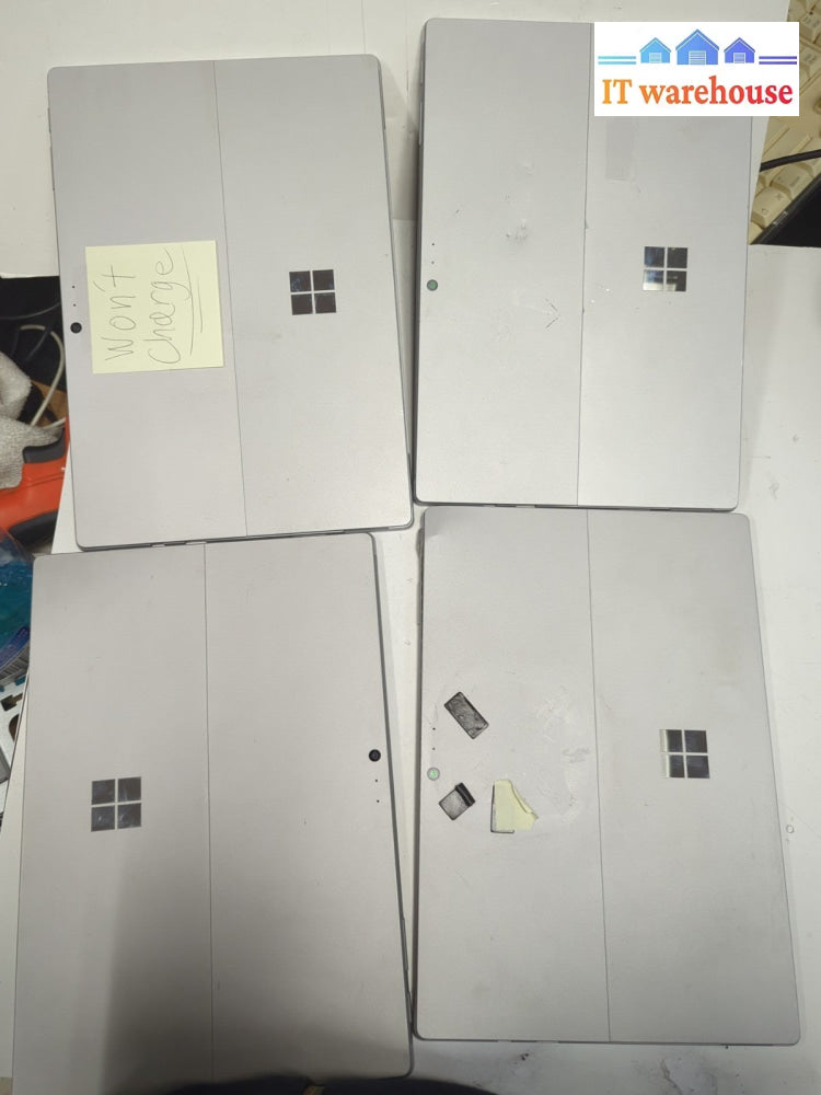 4x Microsoft SURFACE PRO 5 1796 i5-7300U/8GB (Cracked, Can't Boot , For Parts) -