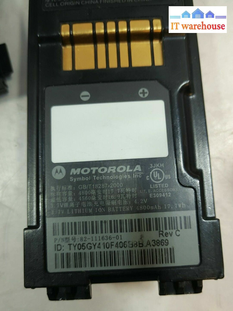 - 4x MOTOROLA ZEBRA BATTERY 82-111636-01 4800mAh, FOR MC9500, MC9590, Tested