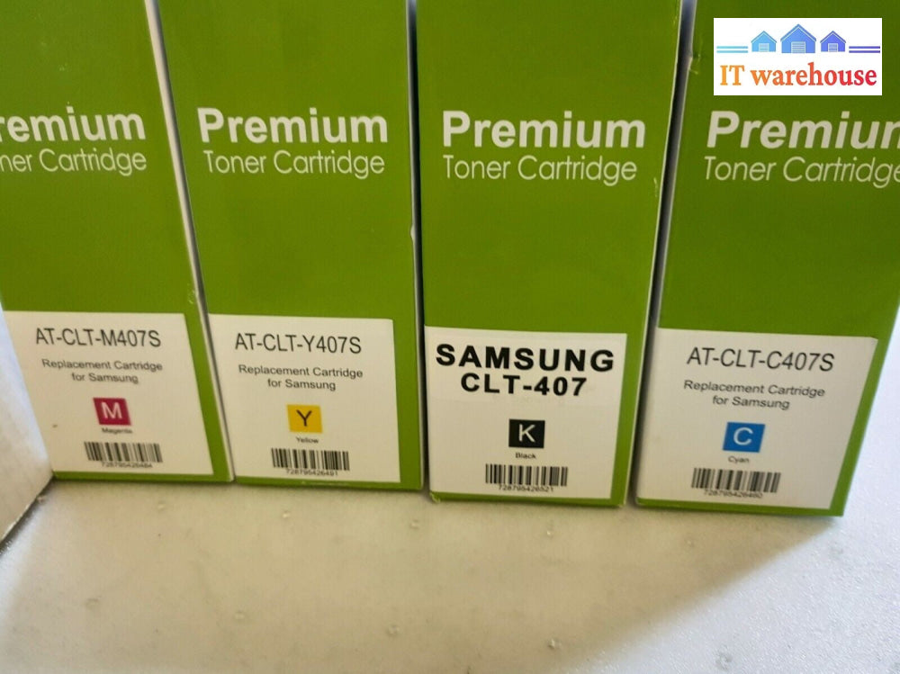 4x NEW COMPATIBLE SAMSUNG CLT-C407S, CLT-407 K, CLT-M407S, CLT-Y407S  TONERS-