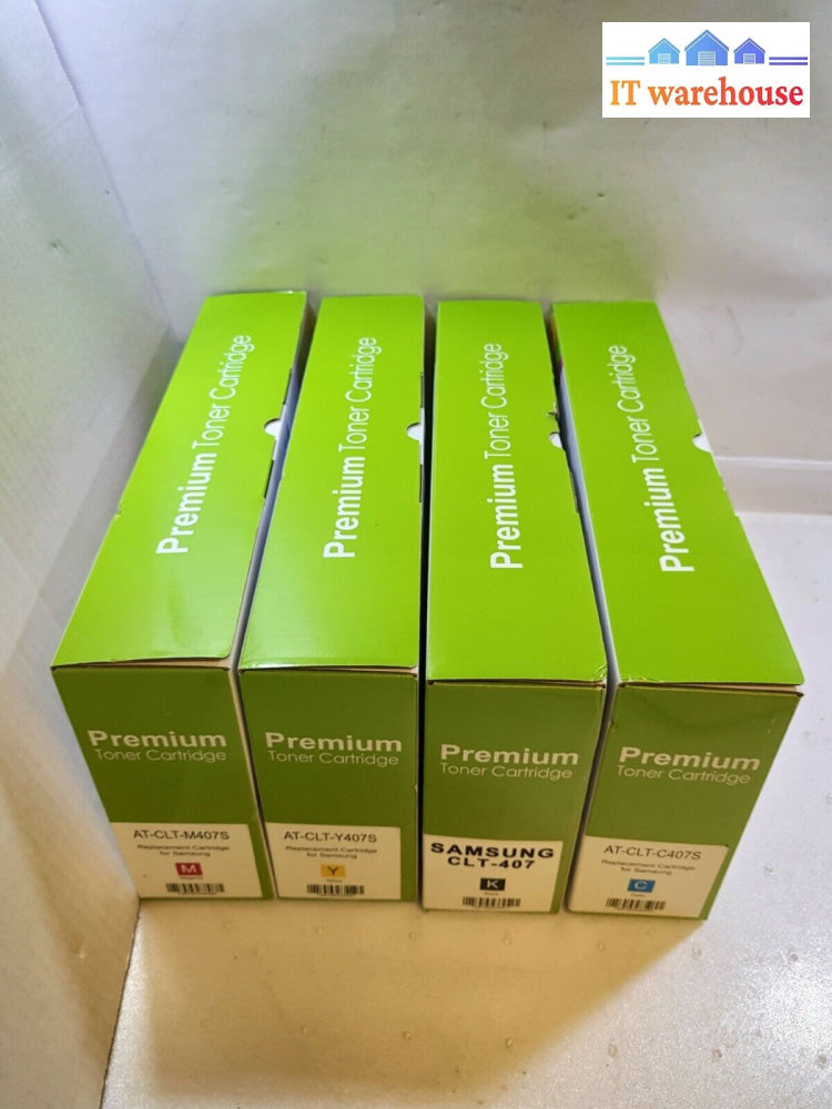 4x NEW COMPATIBLE SAMSUNG CLT-C407S, CLT-407 K, CLT-M407S, CLT-Y407S  TONERS-
