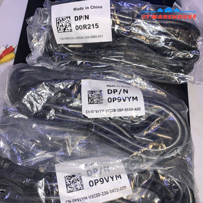 4x  NEW Dell PowerEdge Heavy Duty 3-Prong 300V 18AWG Power Cord P9VYM  0R215