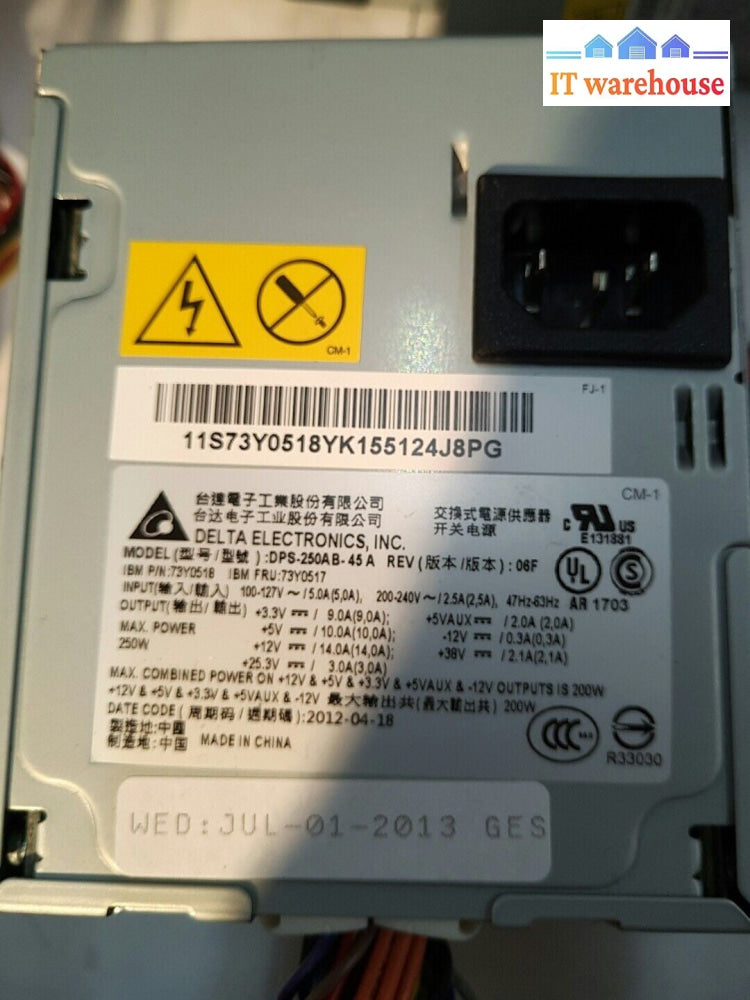 - 4x POWER SUPPLY DPS-250AB-45A IBM PN: 73Y0518 FRU:73Y0517 @@@