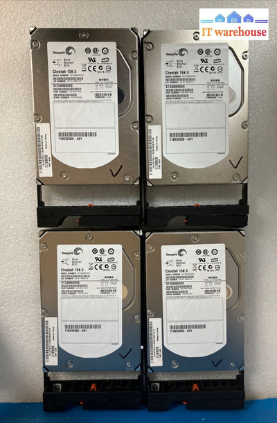 4X Seagate 9Z1066-046 300Gb 15K Sas Hdd St3300655Ss 0Cy511 W/ Caddy 005048786 ~