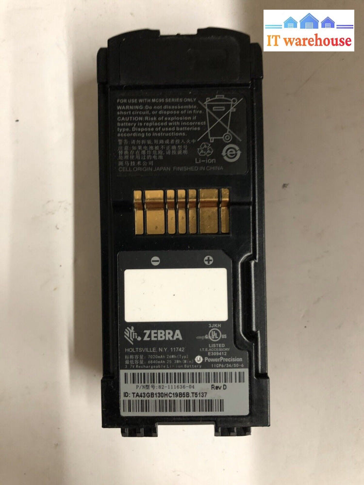 4x Zebra Battery N.Y. 11742 82-111636-04 typ 7020mAh FOR MC9500 MC9590 Tested