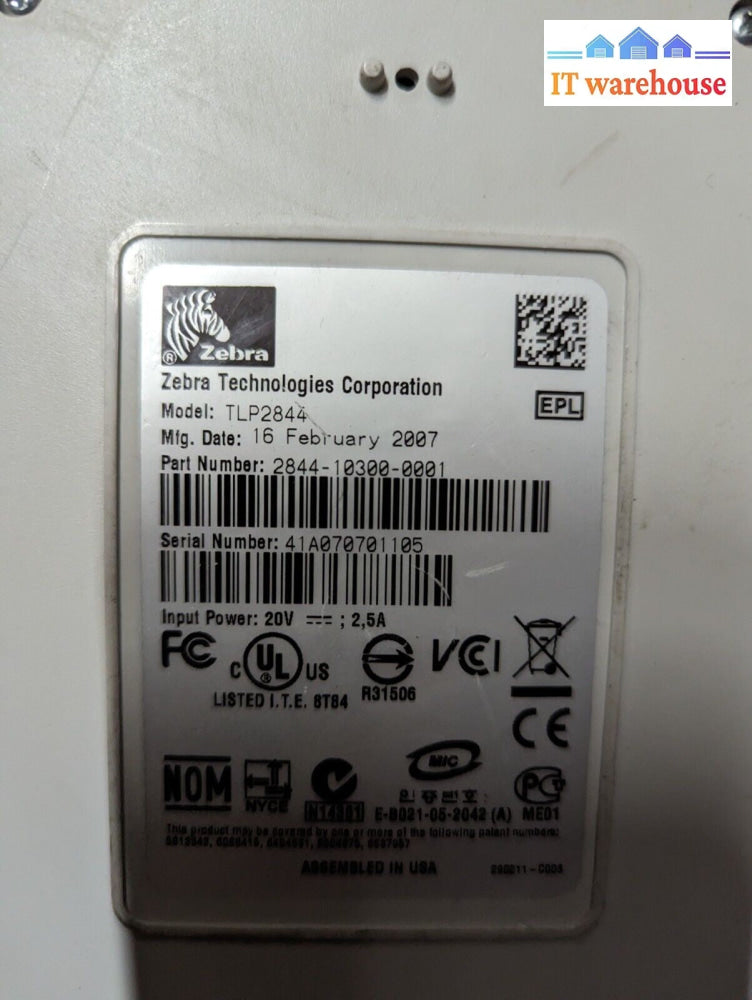 4x Zebra TLP2844 TLP 2844 Thermal Label Barcode Printers (No AC Adapter,AS IS) -