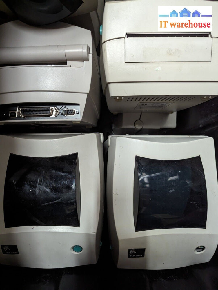 4x Zebra TLP2844 TLP 2844 Thermal Label Barcode Printers (No AC Adapter,AS IS) -